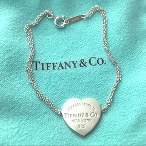 Tiffany double chain heart bracelet